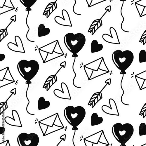 Seamless vector pattern for St. Valentine's day