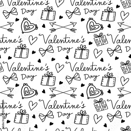 Seamless vector pattern for St. Valentine's day
