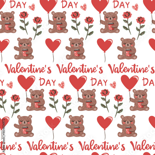Seamless vector pattern for St. Valentine's day