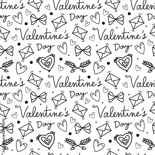 Seamless vector pattern for St. Valentine's day