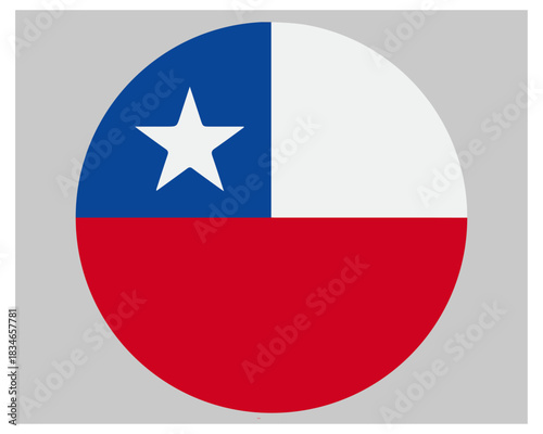 Circular flag of chile, national emblem and patriotic symbol isolated on white background, Vector Free Download Circular flag of chile, national emblem and patriotic symbol isolated on white background, Vector - GFXLoad