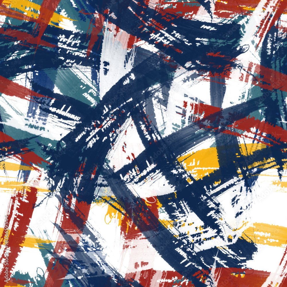Fototapeta premium Organic Brush Stroke Seamless Pattern – Abstract Hand-Painted Texture