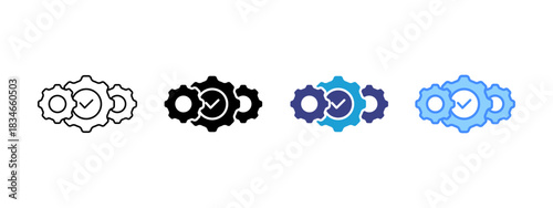 Operation icon set multiple style collection