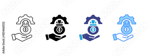 Compensation  icon set multiple style collection