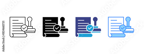 Approved  icon set multiple style collection