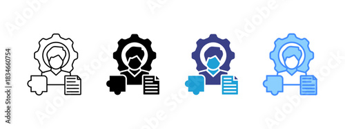 Abilities icon set multiple style collection