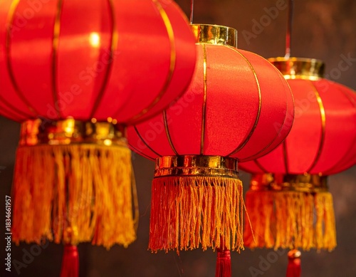 Chinese Red Lanterns for Festival Decoration