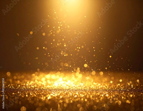 Golden Light Burst Shining Background