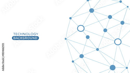 Futuristic Technology Network Digital Connection Abstract Background with vector illustration