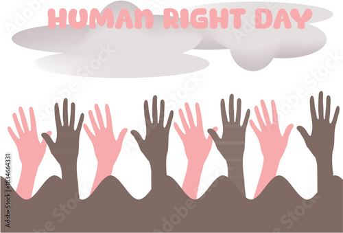 Illustration International Human Rights Day is a global observance that commemorates the ratification of the Universal Declaration of Human Rights.