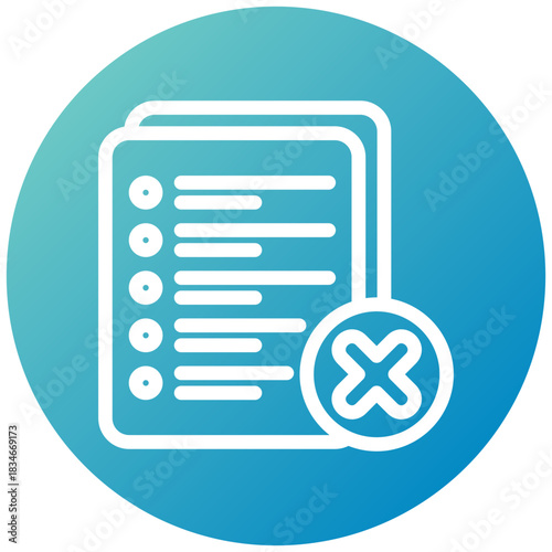 Unfinished Icon Mini Illustration Icon. Use For Modern Concept, Print, Ui, Ux Kit, Web And App Development. Vector Related To Office, Education, Examination And More