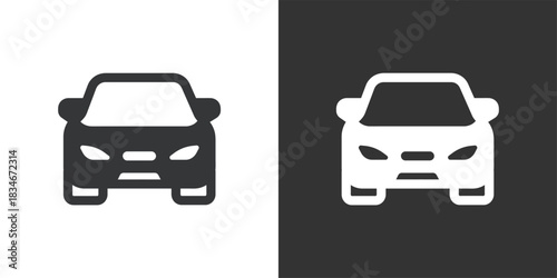 Car icon. Solid glyph series icon