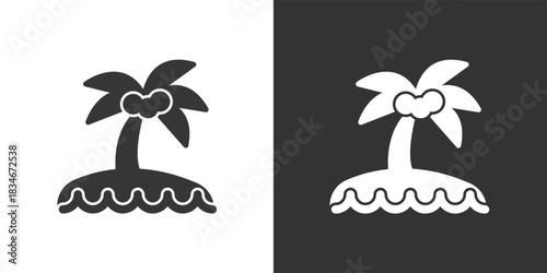 Palm Tree icon. Solid glyph series icon