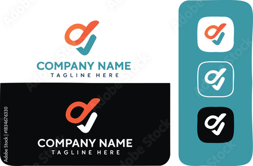 Stylish initial letter D and checkmark logo template with app icon design. isolated PNG with Transparent Background