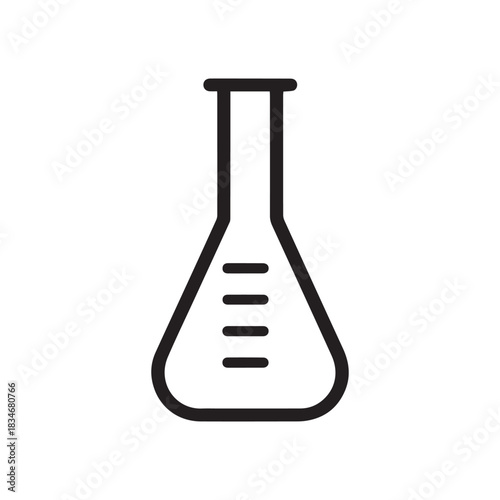 Chemical glass icon science and investigations concept vector template design.