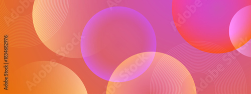 Abstract Geometric Background with Gradient Circles