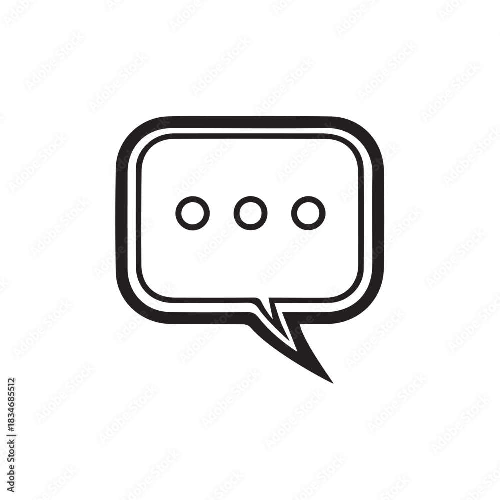 Fototapeta premium Bubble tax chat box communication media vector design.