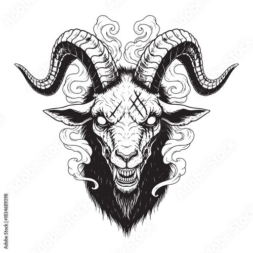 Devil Goat Demon Gothic Illustration