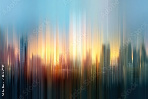 Abstract vertical motion blur city  effect for background. High quality