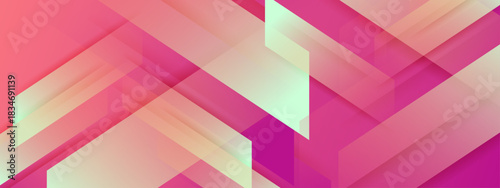 Abstract Geometric Gradient Background With Overlapping Shapes In Modern Design