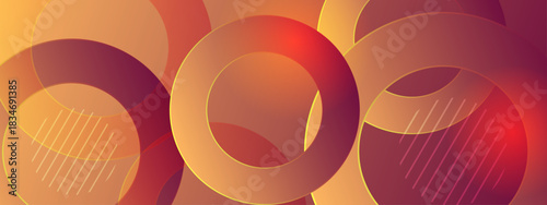 Abstract Geometric Gradient Background With Overlapping Shapes In Dynamic Design