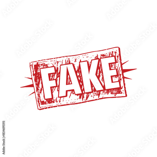 stamp Fake grunge text mark template tag red paper message frame design.