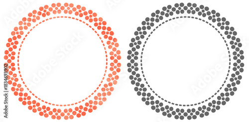 ビーズのサークルフレームセット2