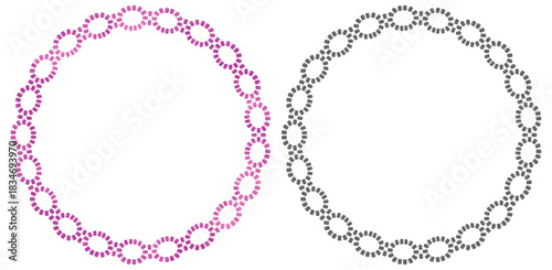 ビーズのサークルフレームセット5