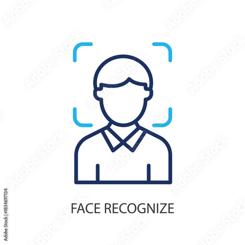 Face recognize thin line icons. Original vector illustration.