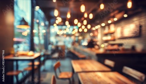 Wallpaper Mural Blurred coffee shop or restaurant background. High quality Torontodigital.ca