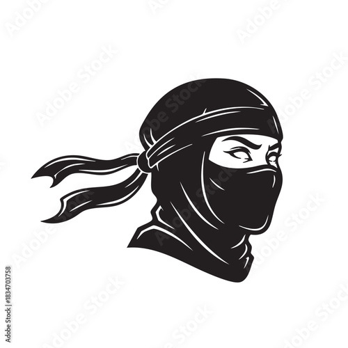 Hidden Identity Face Covering Balaclava Head Wrap Silhouette Concept