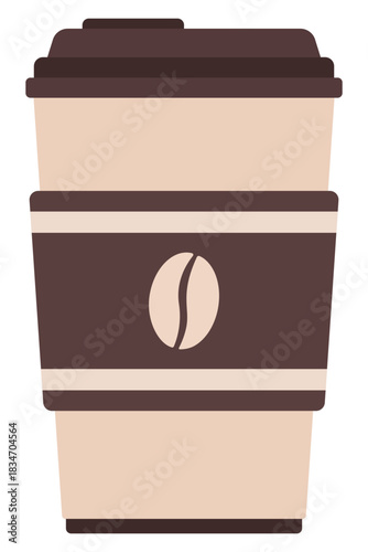 Paper cup for coffee isolated on white background.