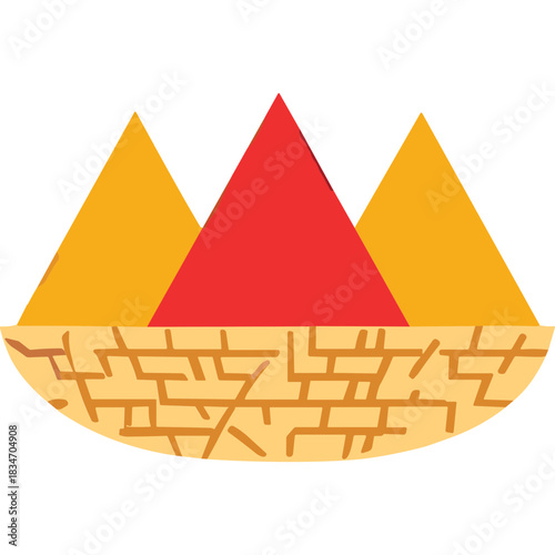 Colorful Triangular Topping Served In A Woven Bowl With A Textured Surface Representing A Delicious Snack Or Appetizer Against A Black Background
