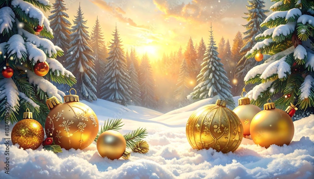 Merry christmas and happy new year 2026 with festive decorations and golden ornaments Merry christmas and happy new year 2026 with festive decorations and golden ornaments