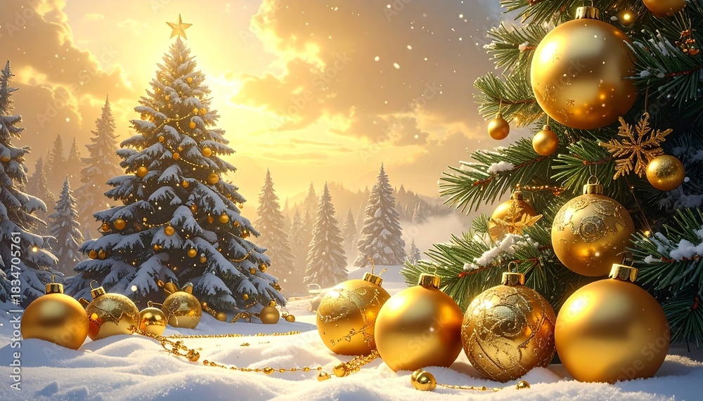 Merry christmas and happy new year 2026 with festive decorations and golden ornaments Merry christmas and happy new year 2026 with festive decorations and golden ornaments