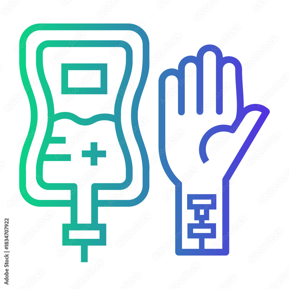 Obraz premium donation Line Gradient Icon