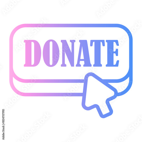 donation Line Gradient Icon