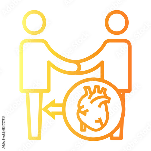 donation Line Gradient Icon