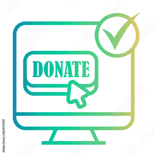 donation Line Gradient Icon