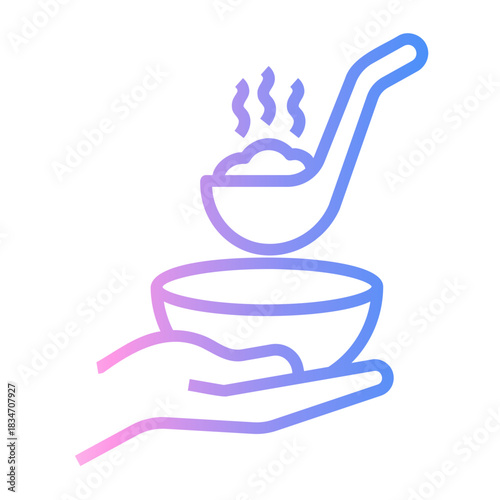 donation Line Gradient Icon