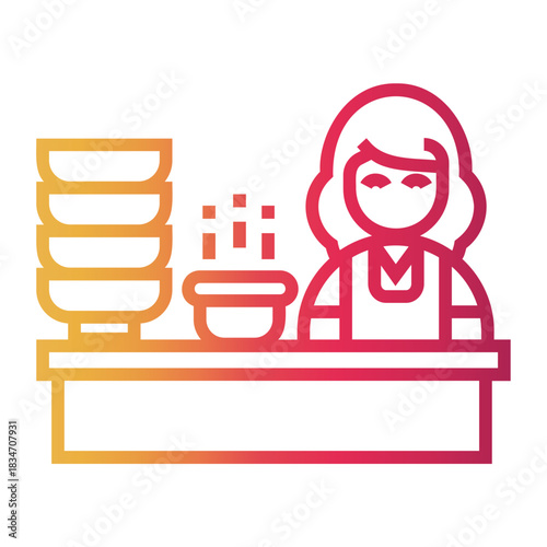 donation Line Gradient Icon