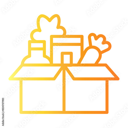 donation Line Gradient Icon