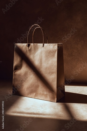 brown paper shopping bag