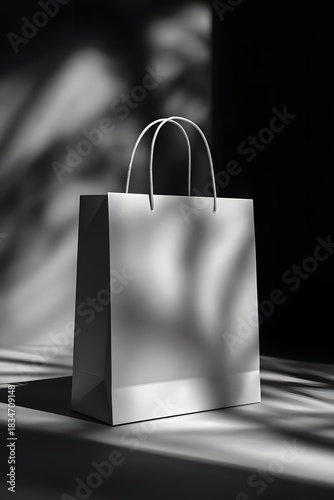 black and white shopping bag