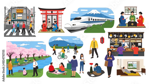 Experience captivating Japanese culture with iconic city scenes, peaceful nature, and delicious cuisine, perfect for travel inspiration and lifestyle content