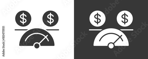 Benchmarking Icon Set Vector Collection Isolated In Black And White