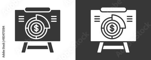 Market Share Icon Set Vector Collection Isolated In Black And White