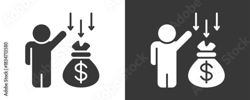 Investment Icon Set Vector Collection Isolated In Black And White