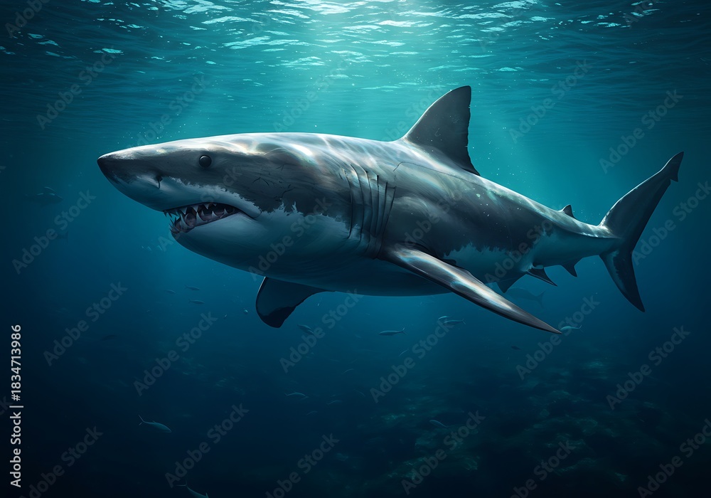 Fototapeta premium Apex Predator: Submerged Majesty