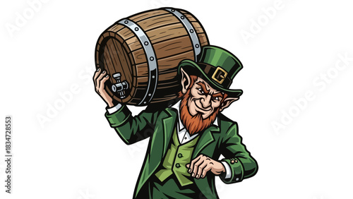 Leprechaun with Beer Barrel St